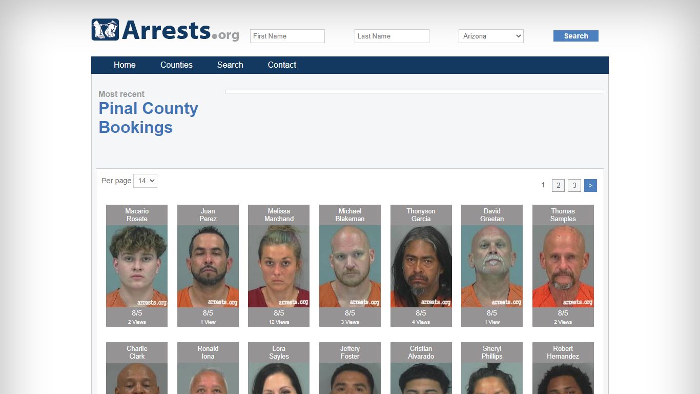 Pinal County Arrests and Inmate Search